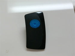 [ELC-008068] C4-D Carling Contura V series rocker switch actuator - Black Single Blue Lens - Right