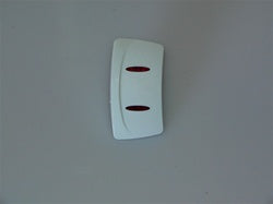 [ELC-008073] C4-I Carling Contura V series rocker switch actuator - White Double Red Lens