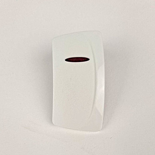[ELC-008074] C4-J Carling Contura IV series rocker switch actuator - White Single Red Lens RH