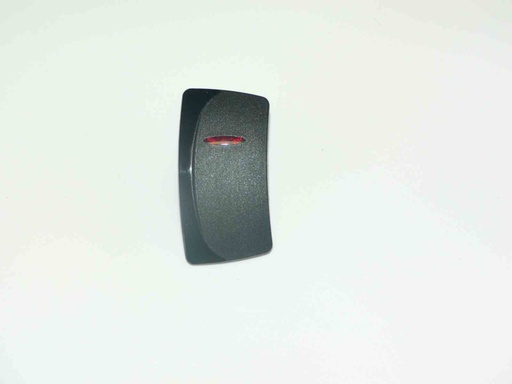 [ELC-008076] C4-L Carling Contura V series rocker switch actuator- Black with Single Red Lens Left Orientation.