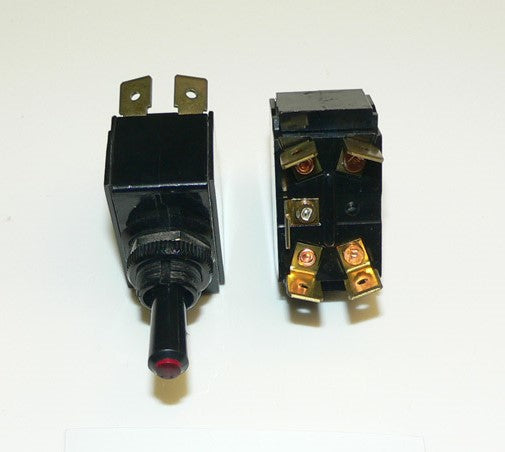 [ELC-008668] LT-1561-BLK-IND, Carling SPDT ON/OFF/ON Independent Lamp - Lighted Tip Toggle Switch, Black Handle
