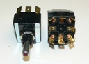 LT-2561 ON/OFF/ON DP Blue/Satin lighted tip toggle switch
