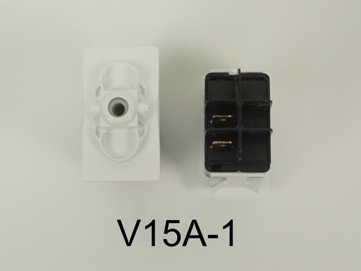 [ELC-009001] V15A-1 Carling ON/OFF single pole V-series rocker switch -White body-no lamp