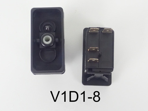 [ELC-009006] V1D1-8 Carling rocker switch  On/Off w/Independent Lamp.  Raised Bracket.  No Actuator
