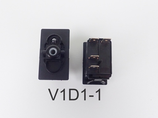 [ELC-009007] V1D1-1Carling ON/OFF single pole V-series rocker switch w/independent 12V lamp