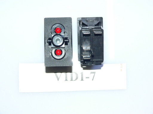 [ELC-009011] V1D1-7 Carling rocker switch  On/Off Single Pole, independent and dependent lamp.