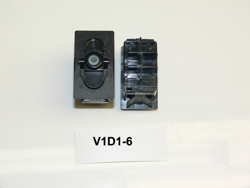 [ELC-009013] V1D1-6 Carling ON/OFF single pole V-series rocker switch-no lamp