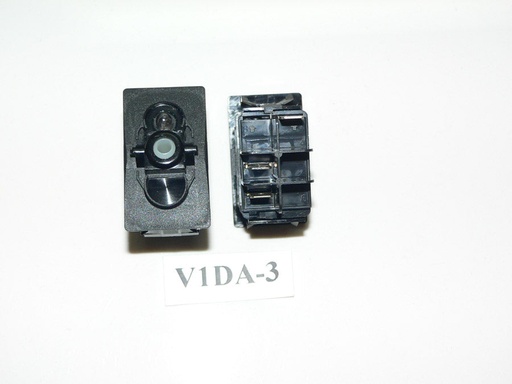 [ELC-009015] V1DA-3 Carling ON/OFF single pole V-series rocker switch w/12V lamp