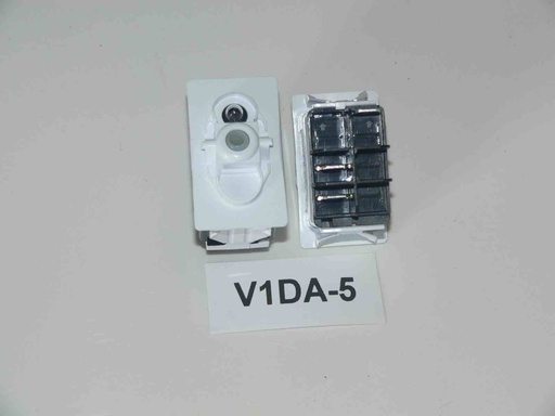[ELC-009016] V1DA-5 Carling ON/OFF single pole V-series rocker switch w/12V lamp White Body