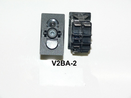 [ELC-009022] V2BA-2 Carling (ON)/OFF Momentary single pole rocker switch w/independent 24V lamp in position #1