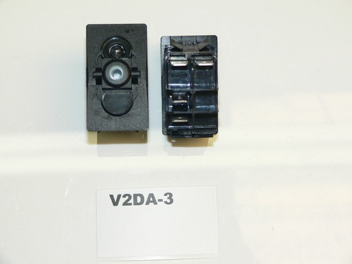 [ELC-009029] V2DA-3 Carling (ON)/OFF Momentary single pole rocker switch w/independent 12V lamp