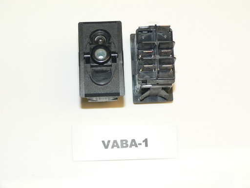 [ELC-009044] VABA-1 Carling ON/OFF double pole rocker switch w/24 Volt lamp