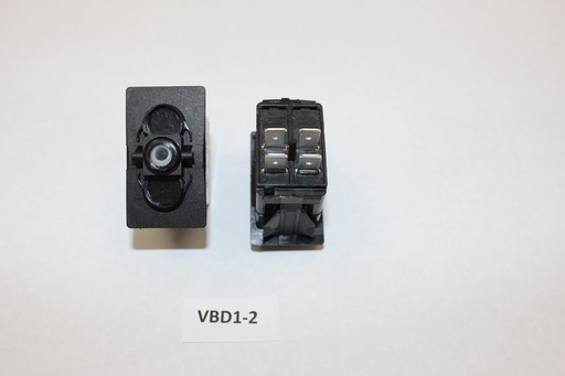 [ELC-009057] VBD1-2 Carling (ON)/OFF Double Pole rocker switch, No Lamps