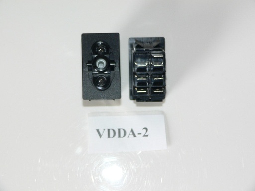 [ELC-009061] VDDA-2 Carling ON/ON double pole rocker switch w/2 lamps lamps