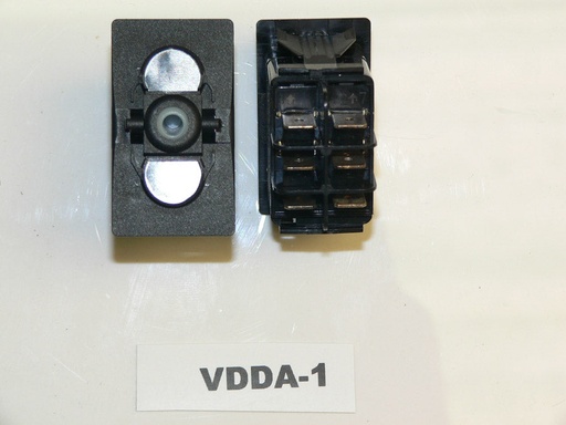[ELC-009062] VDDA-1 Carling ON/ON double pole rocker switch with no lamps