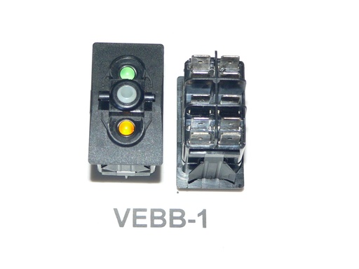 [ELC-009065] VEBB-1 Carling ON/ON/ON rocker switch, special circuit w/24 volt lamps