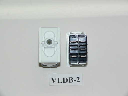 [ELC-009087] VLDB-2 Carling  (ON)/OFF/(ON) double pole momentary rocker switch no lamps. White body. windshield vent, hatch lift