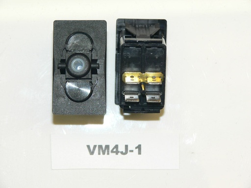 [ELC-009090] VM4J-1 Carling OFF/ON/(ON) double pole rocker switch w/jumper no lamps - Ignition switch