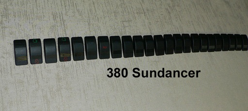 [ELC-018507] KIT - 380 / 410 Sundancer 1999-2002 Replacement Carling Switch Covers/Actuators