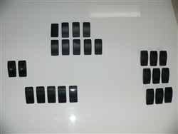 [ELC-018522] KIT - 330 / 370 Express Cruiser & 340 Amberjack 1997 Replacement Carling Switch Covers/Actuators