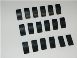 [ELC-018524] KIT - 370 Aft Cabin 1999ish Replacement Carling Switch Covers/Actuators