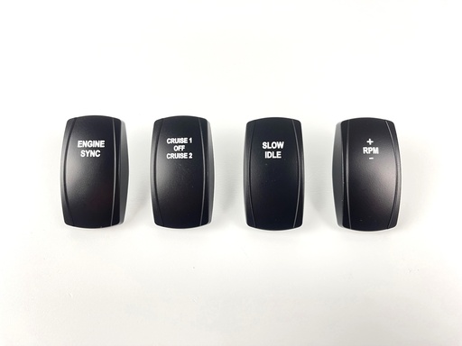 [ELC-018527] C5 Engraved Actuator/Cover Cummins Engine Control 4pc Kit