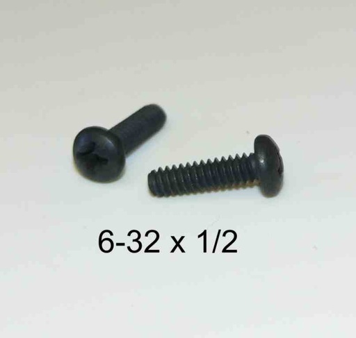 [HDW-001032] PPMSSSBO6C.5 SCREW 6-32 stainless steel black - phillips head panhead 1/2" overall length (including the head)