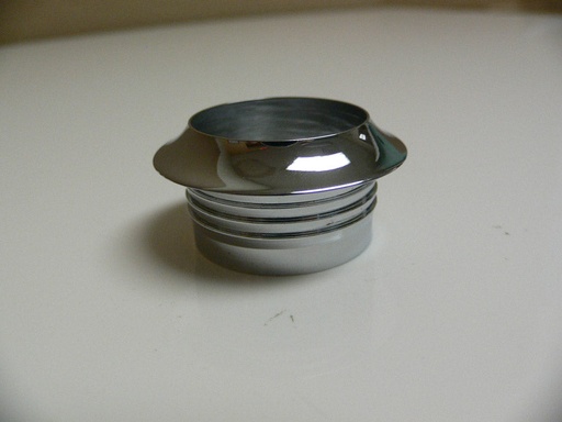 [HDW-002700] Hafele Plastic Rosette for Push Button Cabinet Door / Drawer Latch - Raised, Round Chrome 13mm (1/2") Panel Thickness