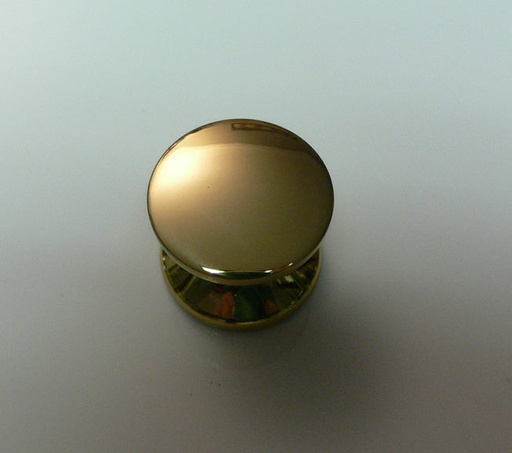 [HDW-002701] Hafele Knob for Push Button Cabinet Door / Drawer Latch - Solid Brass with Polished Brass Plating