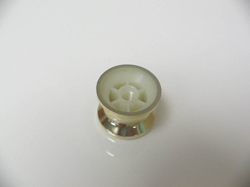 [HDW-002704] Hafele Knob for Push Button Cabinet Door / Drawer Latch -  Plastic with Polished Brass Finish