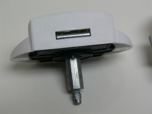 [HDW-002709] Hafele Push Button Cabinet Door / Drawer Latch -  White - REVISED