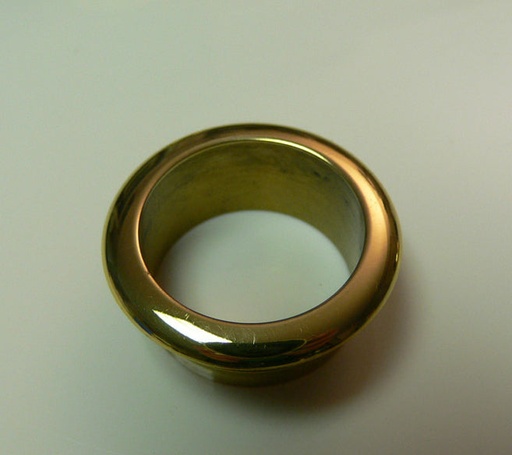 [HDW-002713] Hafele Solid Brass Rosette for Push Button Cabinet Door / Drawer Latch - Round, Brass for 19mm (3/4")  Panel Thickness