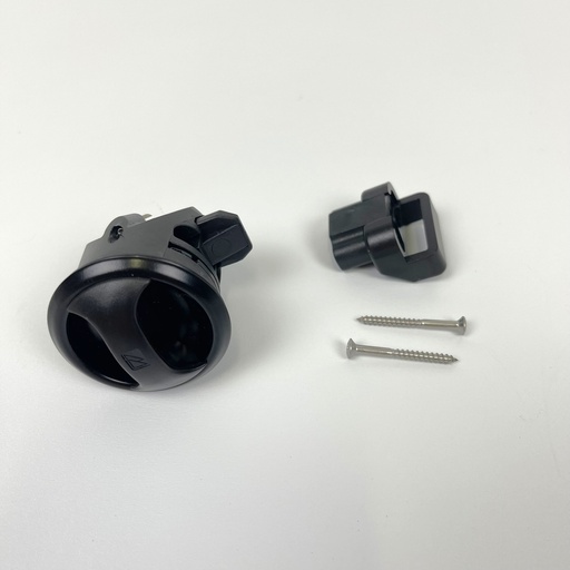 [HDW-003517] Novibra Black Body Black Cup Black Handle.  Type 1 for Drawers