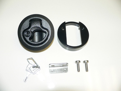 Southco M1 push to close slam latch, medium size, key locking - Black