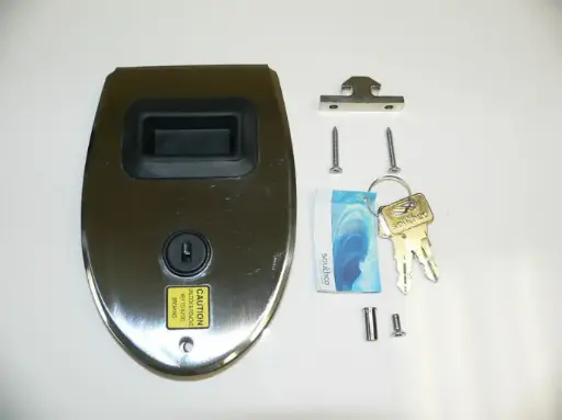 [HDW-003721] Mobella MF Flush entry door lockset - Stainless Steel Oval NEW