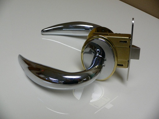 McCoy Swan Series Chrome/Brass - Swing Door Lockset