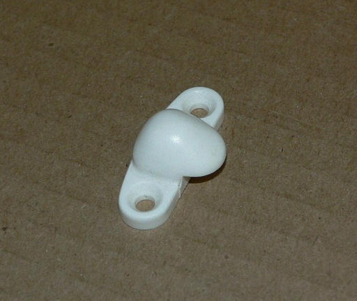 [HDW-004319] Strike / Catch for Mobella Omni Door Latches - White Plastic, Small