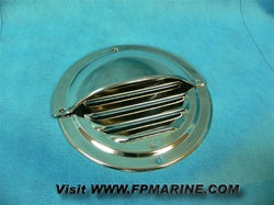 [HDW-004452] 854 Gem 4" Round Louvered Vent w/Protective Shield SS P1030147