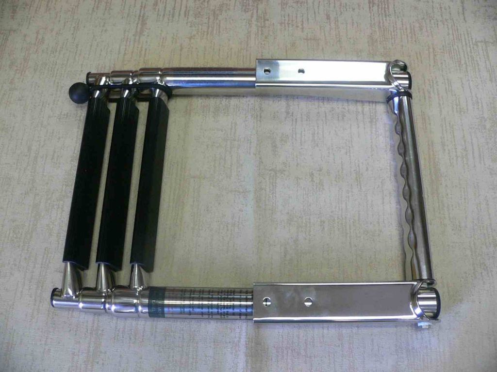 Swim Platform 3 Step Telescoping Ladder w/ Grab Rail