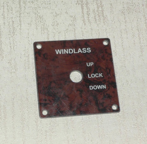 [PNL-SRMiniWindlass3] Windlass Toggle Control switch panel 2-7/8" x 2-7/8" (73mm x 73mm)