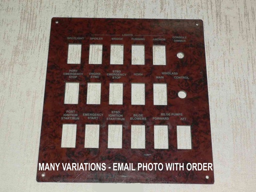 [PNL-SR400DB420ACswitch] 400 Sedan Bridge 370 380 420 Aft Cabin SWITCH PANEL ONLY 1996-2003