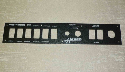 [PNL-HewesLT] Reproduction Switch Panel for Hewes Boats Light Tackle