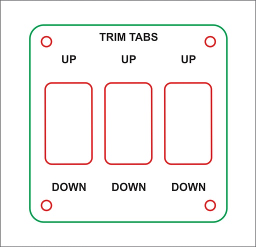 [PNL-DonziTrimTab] Donzi Dash Trim Tab Panel 3-1/2"L x 3-1/2"H