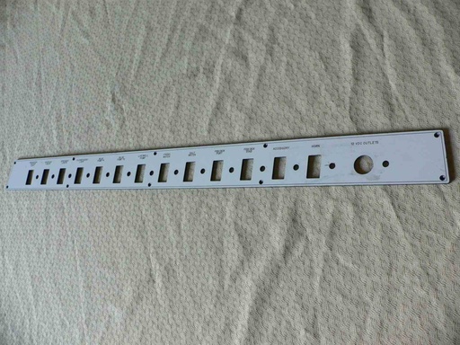 [PNL-Ang25] Angler Dash Instrument Panel  38-7/8"L bottom, 38-3/8"L top, 3"H