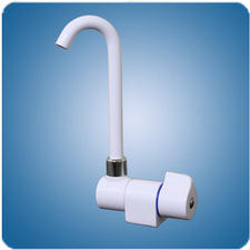 [PLB-001006] Scandvik Cold water tap with tall fold down spout - white Scandvik Part #10182