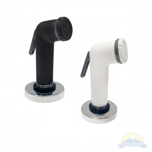 [PLB-001305] Scandvik 10197 shower. 10279 white std straight sprayer,10321 10' white nylon hose, grommet