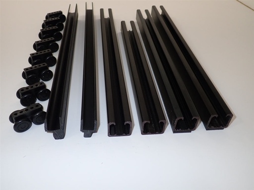 [TSM-000018] Roller Truck Sliding Door Track Set - Double Door