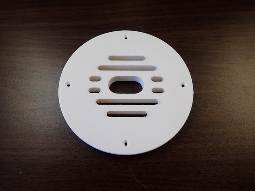 [PLS-ASSY-001102] VENT, DRAIN, 5-5/8" Round W/OVAL PULL - WHITE