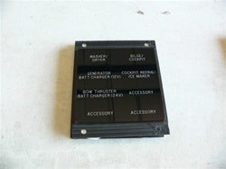 [SUR-000059] Sea Ray switch circuit breaker MDP identification panel plate 011-105