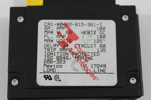 [SUR-000179] CA1 Carling Toggle Circuit Breaker, 1/4-20 lugs